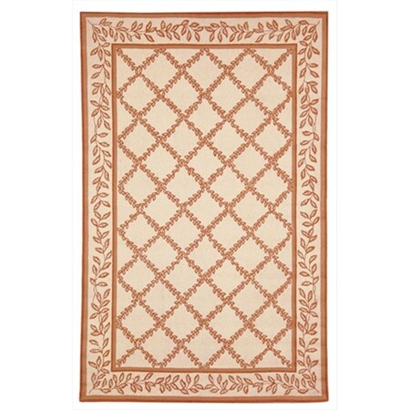 Safavieh 8 ft. x 8 ft. Round- Transitional Chelsea Ivory And Camel Hand Hooked Rug HK230C-8R